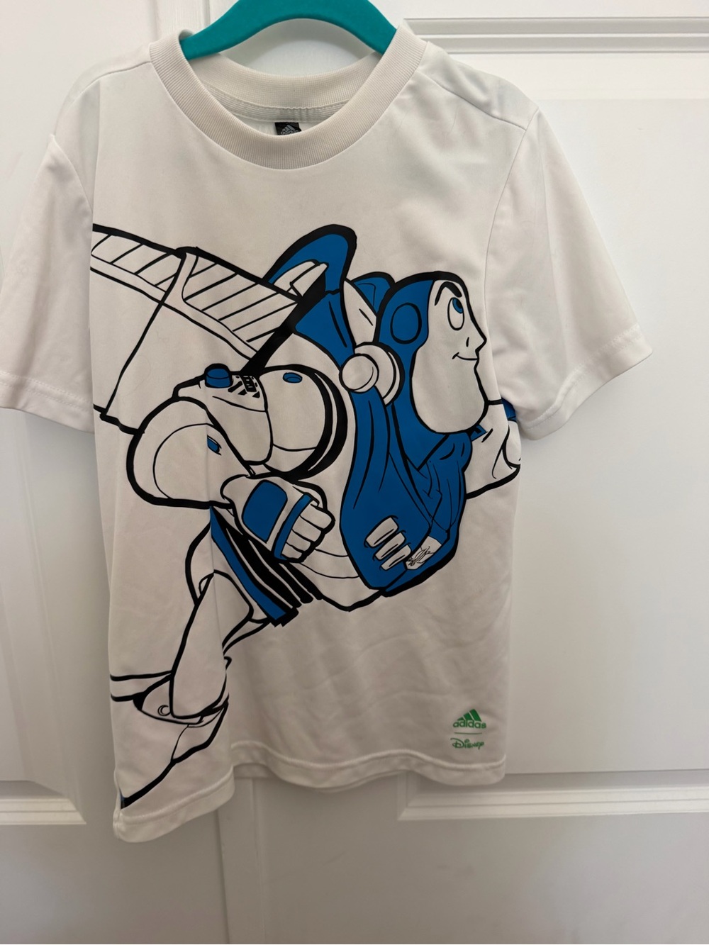 Adidas x Disney Kids White & Blue Buzz Lightyear Graphic Tee